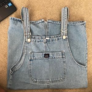 Denim overall dress
